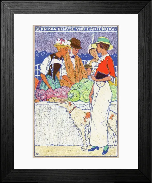 Framed Print : 1914 Swiss National Exhibition The Vegetable Stall Framed Print : 1914 Swiss National Exhibition The Vegetable Stall