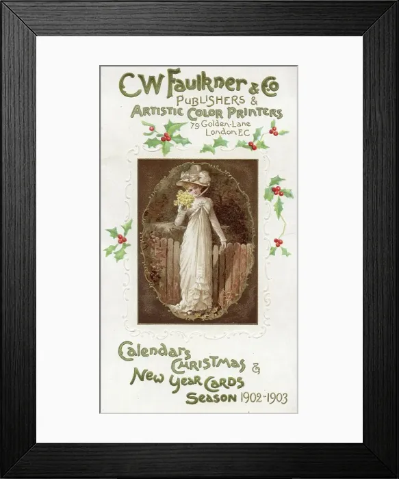 Framed Print : 1902 Christmas Card Advetisement Framed Print : 1902 Christmas Card Advetisement