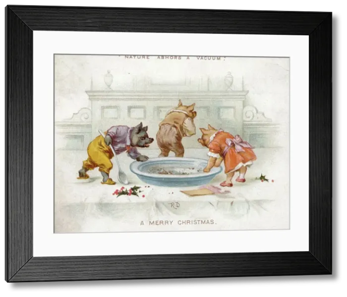 Framed Print : A Piggy Christmas Card Framed Print : A Piggy Christmas Card