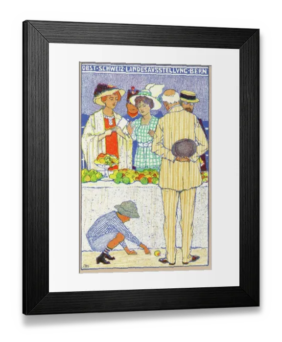 Framed Print : 1914 Swiss National Exhibition The Fruit Stall Framed Print : 1914 Swiss National Exhibition The Fruit Stall