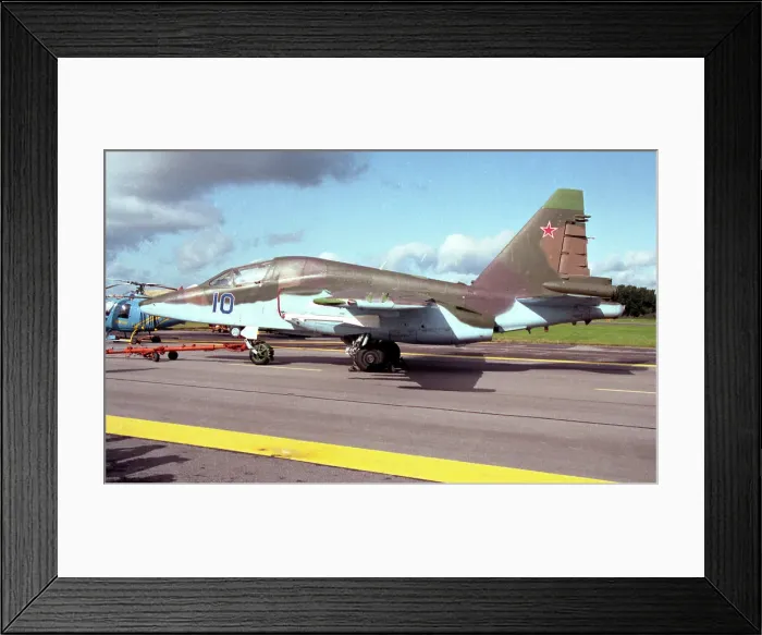 Framed Print : Sukhoi Su-25TK 10 Blue Framed Print : Sukhoi Su-25TK 10 Blue