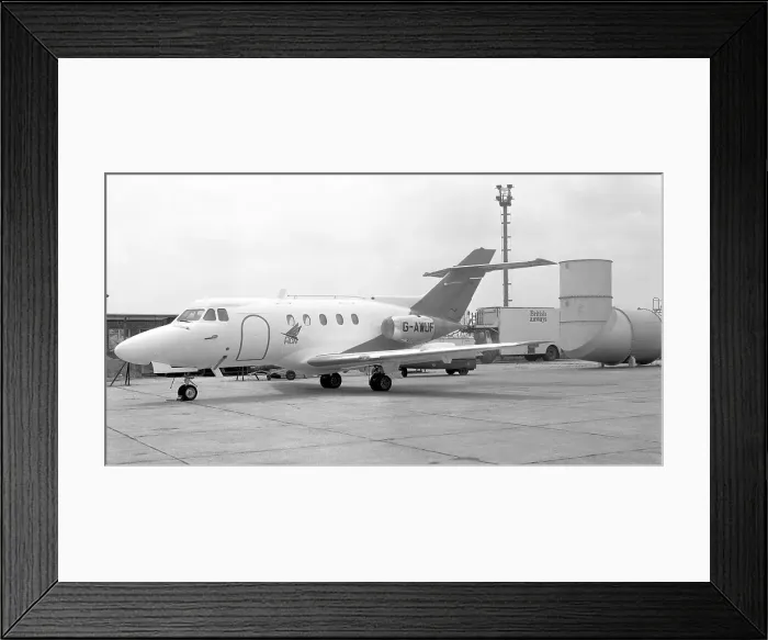 Framed Print : Hawker Siddeley HS. 125 Series 1B G-AWUF Framed Print : Hawker Siddeley HS. 125 Series 1B G-AWUF
