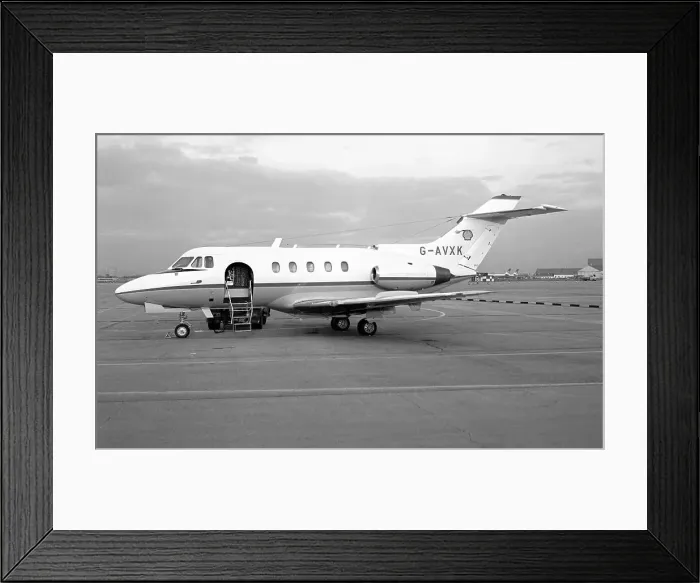 Framed Print : Hawker Siddeley HS. 125-3B / RA G-AVXK Framed Print : Hawker Siddeley HS. 125-3B / RA G-AVXK
