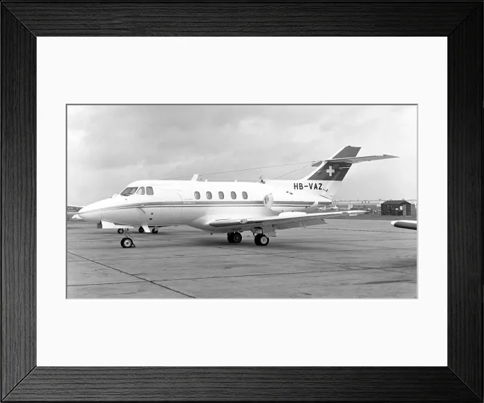Framed Print : Hawker Siddeley HS. 125-3B HB-VAZ Sky Panther Framed Print : Hawker Siddeley HS. 125-3B HB-VAZ Sky Panther