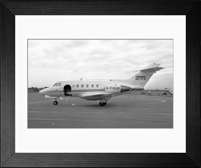 Framed Print : Hawker Siddeley HS. 125-3B G-FOUR Framed Print : Hawker Siddeley HS. 125-3B G-FOUR