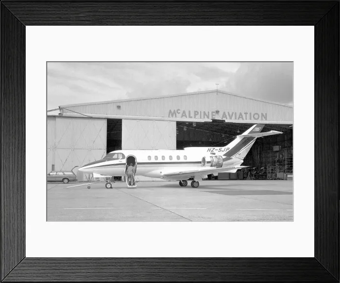 Framed Print : British Aerospace 125-700A HZ-SJP Framed Print : British Aerospace 125-700A HZ-SJP