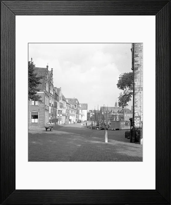 Framed Print : Canals. Boats and streets in Holland Framed Print : Canals. Boats and streets in Holland