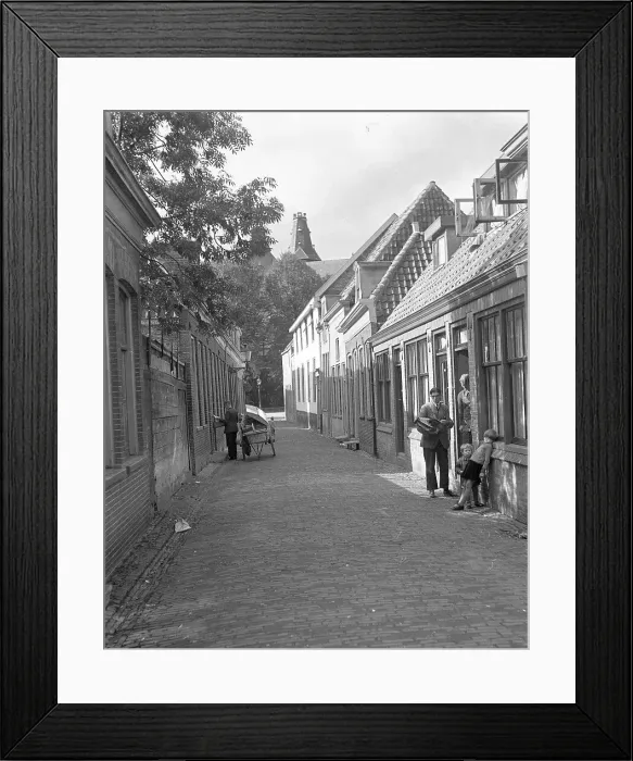 Framed Print : Canals. Boats and streets in Holland Framed Print : Canals. Boats and streets in Holland