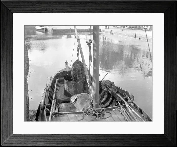 Framed Print : Canals. Boats and streets in Holland Framed Print : Canals. Boats and streets in Holland