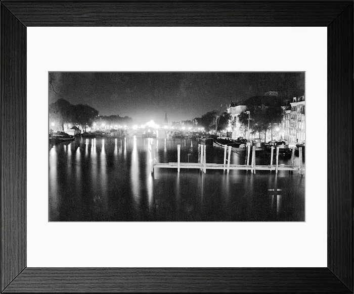 Framed Print : Canals. Boats and streets in Holland Framed Print : Canals. Boats and streets in Holland