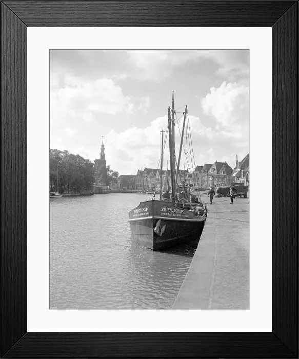 Framed Print : Canals. Boats and streets in Holland Framed Print : Canals. Boats and streets in Holland