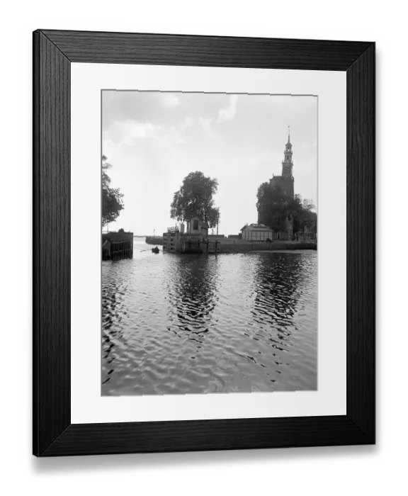 Framed Print : Canals. Boats and streets in Holland Framed Print : Canals. Boats and streets in Holland