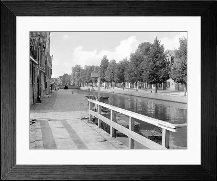 Framed Print : Canals. Boats and streets in Holland Framed Print : Canals. Boats and streets in Holland