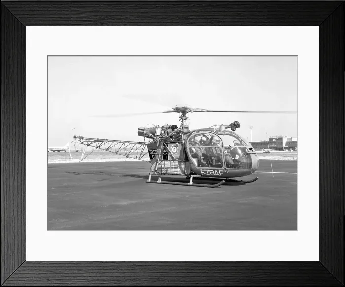 Framed Print : Aerospatiale SE. 318C Alouette II F-ZBAF Framed Print : Aerospatiale SE. 318C Alouette II F-ZBAF