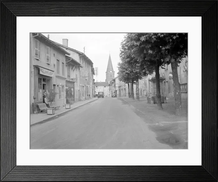 Framed Print : Street scene, unknown French town Framed Print : Street scene, unknown French town
