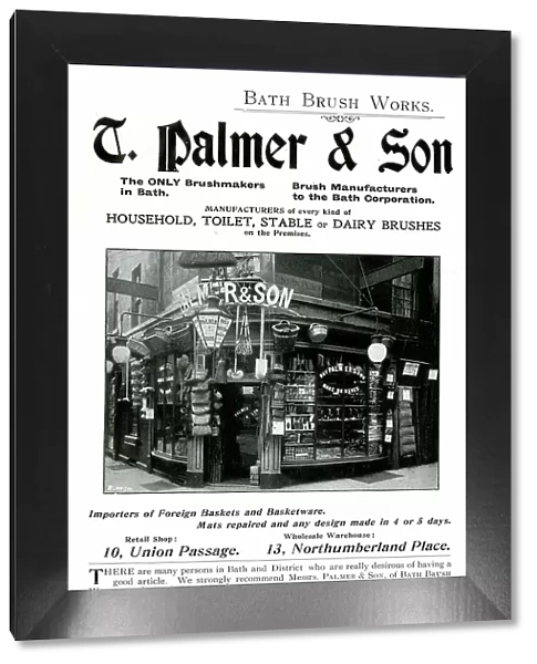 Advert for T. Palmer & Son, Brushmakers, Bath