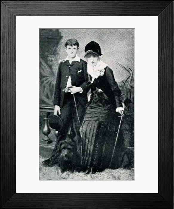 Framed Print : Sarah Bernhardt, French actress, and her son Maurice Framed Print : Sarah Bernhardt, French actress, and her son Maurice