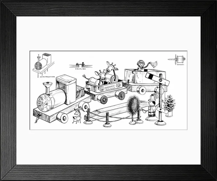 Framed Print : Toys from Tins by The Nursery School Association Framed Print : Toys from Tins by The Nursery School Association
