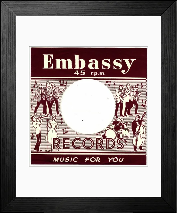 Framed Print : Record sleeve, Woolworth's Embassy 45rpm record Framed Print : Record sleeve, Woolworth's Embassy 45rpm record