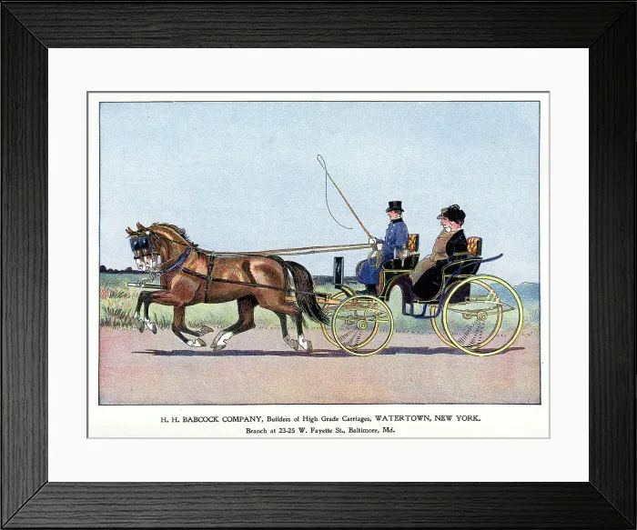 Framed Print : Advert, H. H. Babcock Carriage Company, New York Framed Print : Advert, H. H. Babcock Carriage Company, New York
