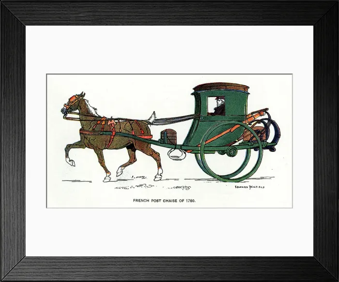Framed Print : French Post Chaise of 1760 Framed Print : French Post Chaise of 1760