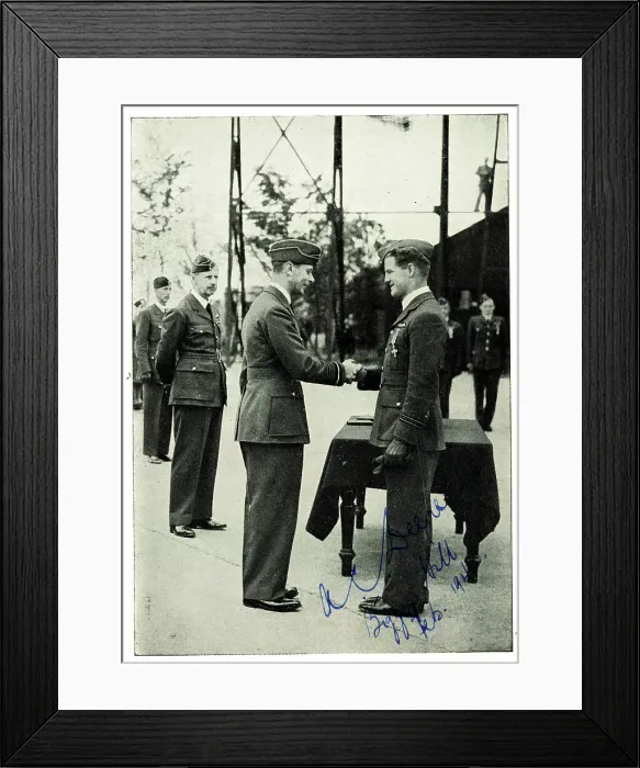 Framed Print : King George VI decorating Squadron Leader A. C. Deere Framed Print : King George VI decorating Squadron Leader A. C. Deere