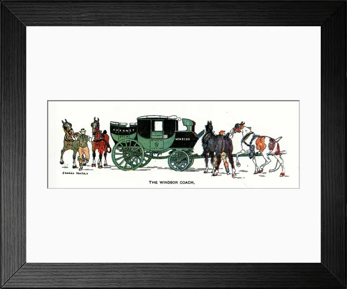 Framed Print : The Windsor Coach by Edward Penfield Framed Print : The Windsor Coach by Edward Penfield