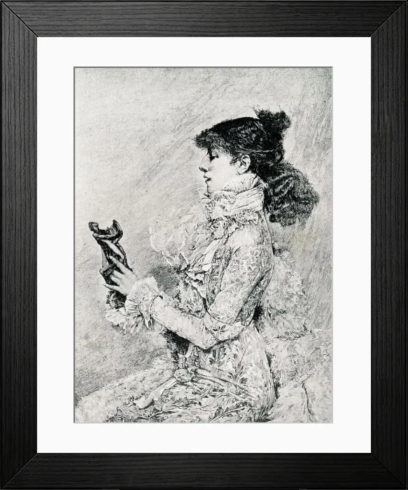 Framed Print : Portrait of Sarah Bernhardt by Bastien-Lepage Framed Print : Portrait of Sarah Bernhardt by Bastien-Lepage