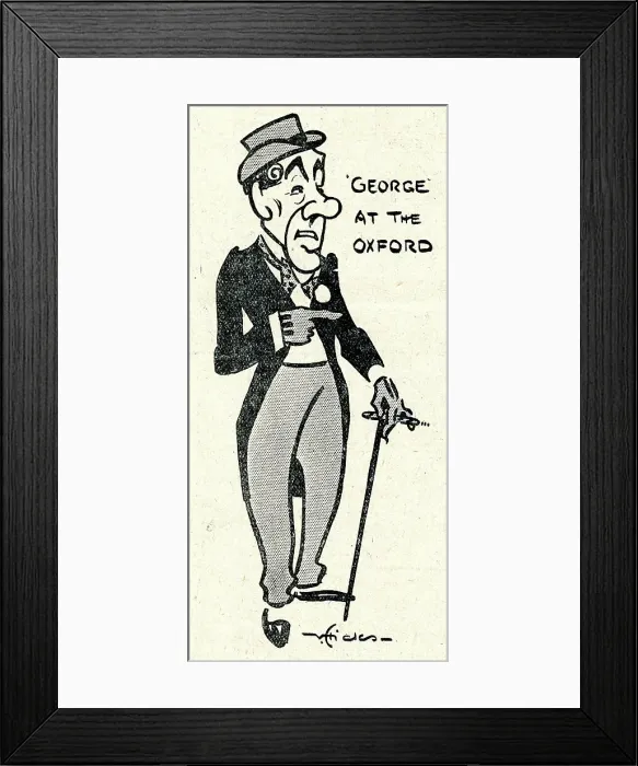 Framed Print : Caricature of George Graves in Maggie at the Oxford Framed Print : Caricature of George Graves in Maggie at the Oxford