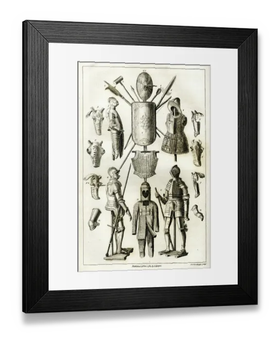 Framed Print : Types ofantique armour Framed Print : Types ofantique armour