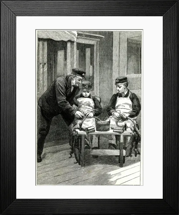 Framed Print : Princes Albert Victor and George on HMS Bacchante Framed Print : Princes Albert Victor and George on HMS Bacchante