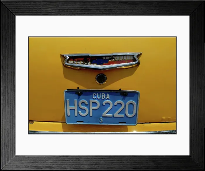 Framed Print : Cuban number plate, Havana, Cuba Framed Print : Cuban number plate, Havana, Cuba