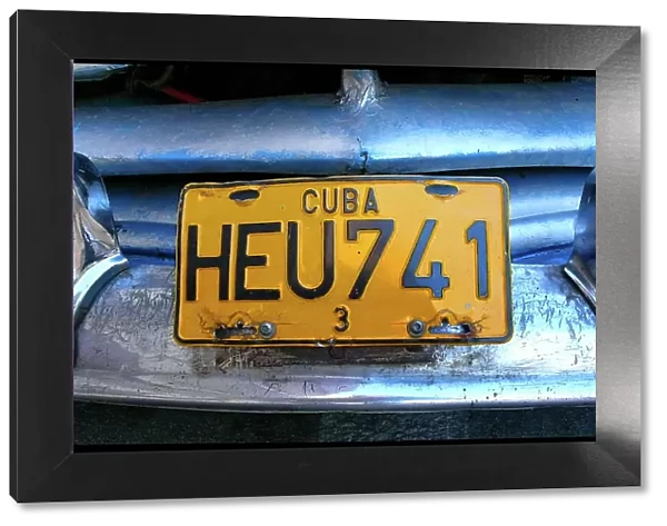 Car number plate, Havana, Cuba