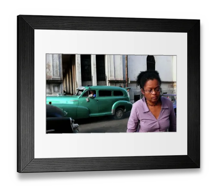 Framed Print : Woman in street, Havana, Cuba Framed Print : Woman in street, Havana, Cuba