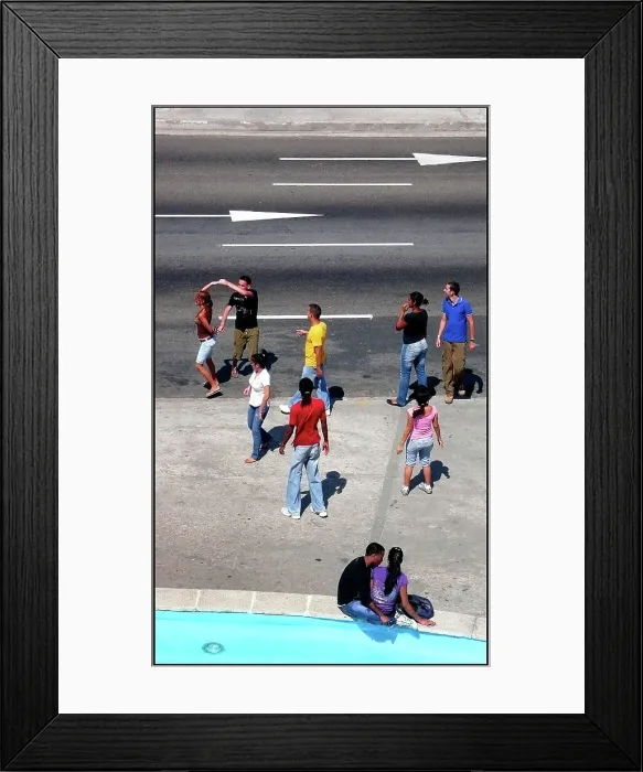 Framed Print : Young Cubans dancing in the street Framed Print : Young Cubans dancing in the street