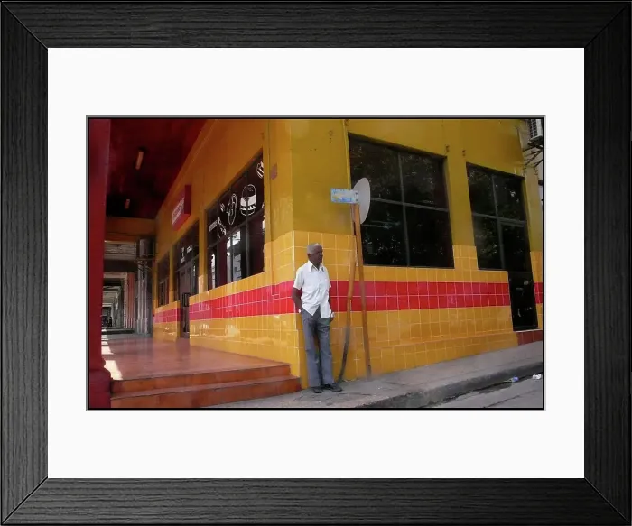 Framed Print : Man on street corner, Havana, Cuba Framed Print : Man on street corner, Havana, Cuba