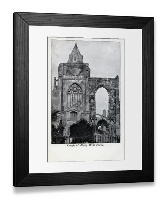 Framed Print : The West front of Croyland Abbey Framed Print : The West front of Croyland Abbey
