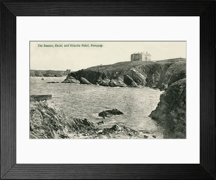 Framed Print : The Beacon, Gazel and Atlantic Hotel, Newquay, Cornwall Framed Print : The Beacon, Gazel and Atlantic Hotel, Newquay, Cornwall