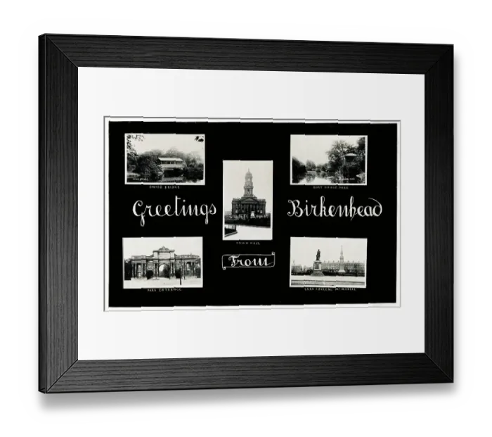 Framed Print : Landmarks at Birkenhead, Wirral, Merseyside Framed Print : Landmarks at Birkenhead, Wirral, Merseyside