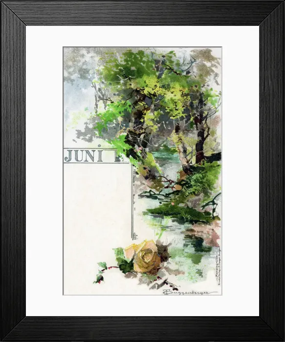 Framed Print : Foliage, plants and flowers which appear in June (Juni). Date: 1903 Framed Print : Foliage, plants and flowers which appear in June (Juni). Date: 1903