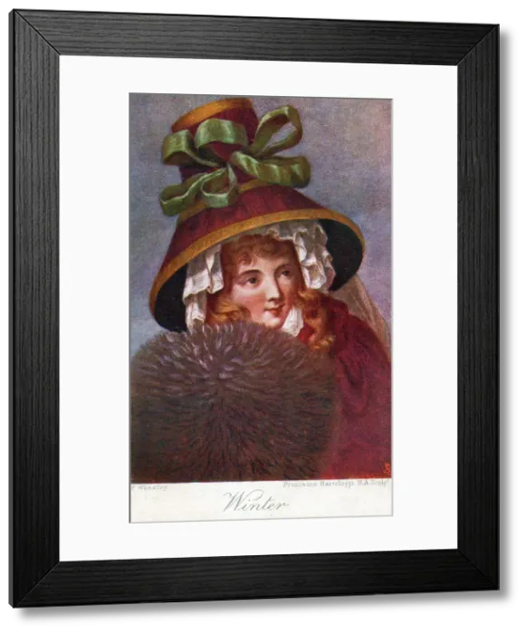 Framed Print : Mrs Wheatley in 1788 - Winter - Francesco Bartolozzi Framed Print : Mrs Wheatley in 1788 - Winter - Francesco Bartolozzi