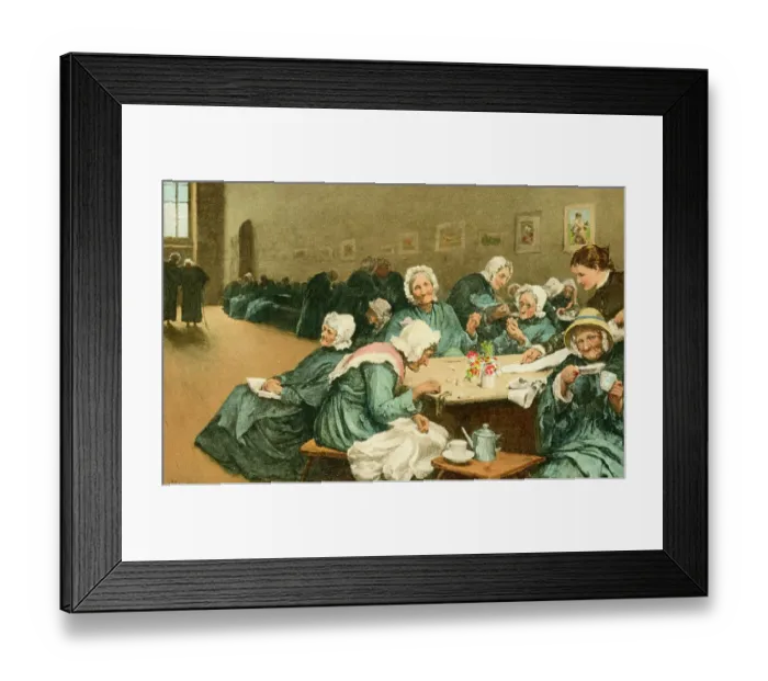 Framed Print : Eventide: A Scene at the Westminster Union - von Herkomer Framed Print : Eventide: A Scene at the Westminster Union - von Herkomer
