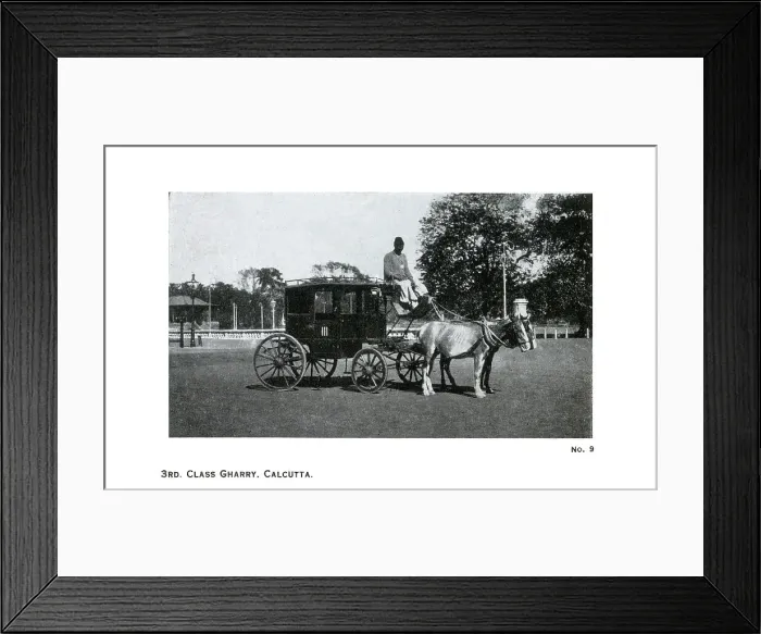 Framed Print : A Third Class Gharry - Calcutta (Kolkata), India Framed Print : A Third Class Gharry - Calcutta (Kolkata), India