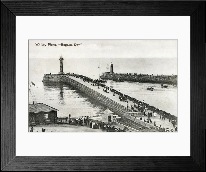 Framed Print : Whitby Piers on Regatta Day, Whitby, North Yorkshire Framed Print : Whitby Piers on Regatta Day, Whitby, North Yorkshire