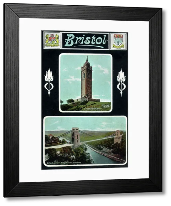 Framed Print : Bristol - Cabot Tower and the Clifton Suspension Bridge Framed Print : Bristol - Cabot Tower and the Clifton Suspension Bridge