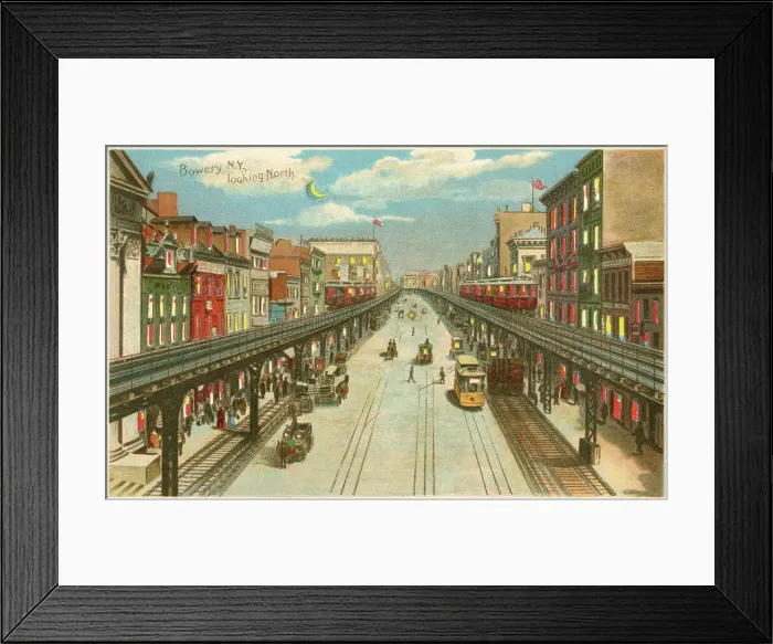Framed Print : The Bowery, New York City, USA - looking north Framed Print : The Bowery, New York City, USA - looking north
