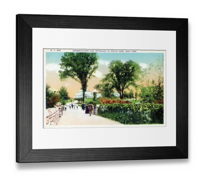 Framed Print : Consrevatory and entrance to Bronx Park, New York, USA Framed Print : Consrevatory and entrance to Bronx Park, New York, USA