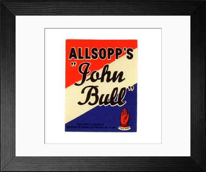 Framed Print : Allsopp's John Bull Framed Print : Allsopp's John Bull
