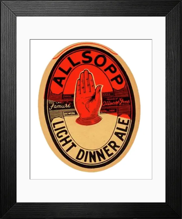 Framed Print : Allsopp Light Dinner Ale Framed Print : Allsopp Light Dinner Ale