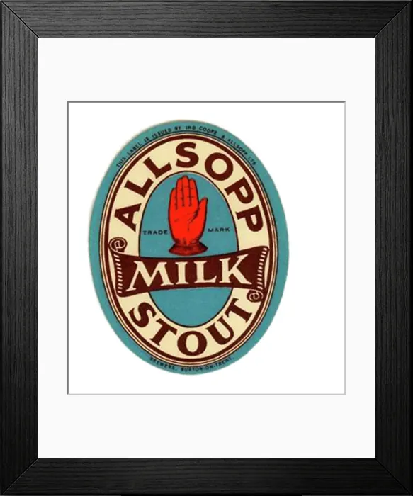 Framed Print : Allsopp Milk Stout Framed Print : Allsopp Milk Stout